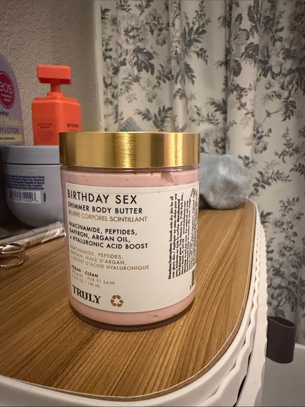 TRULY Birthday Sex Shimmer Body Butter - Pink & Gold Lid - brand new